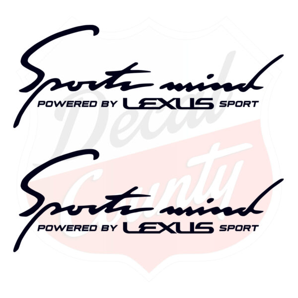 Sports mind Powered by Lexus Sport decals