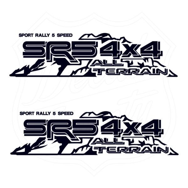 Toyota Sports Rally 5 Speed SR5 4×4 All Terrain Mountain decals