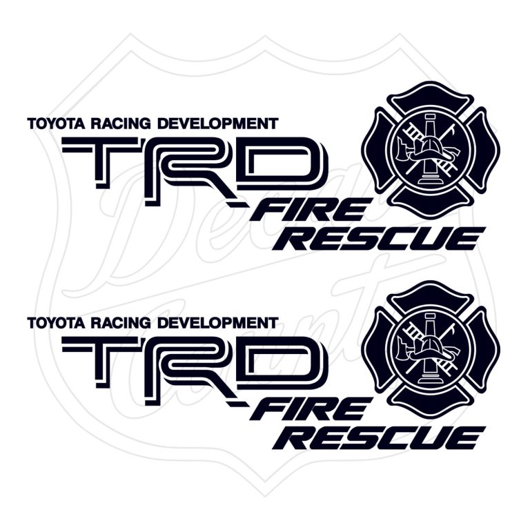 Toyota Racing Development TRD Fire Rescue decals Decal County