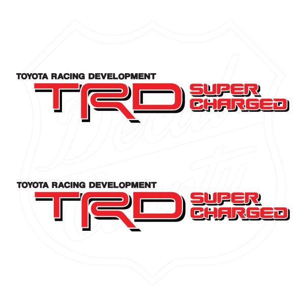 Toyota Racing Development TRD Super Charged decals